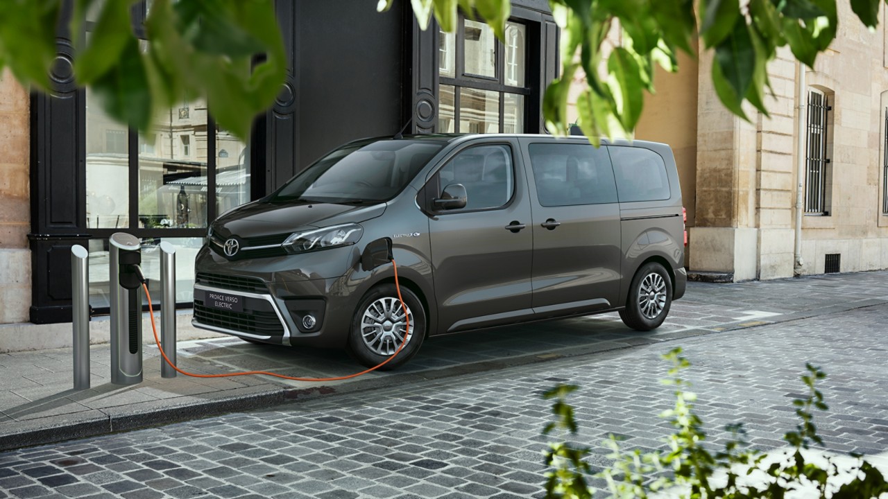 Toyota Proace Verso parked and charging